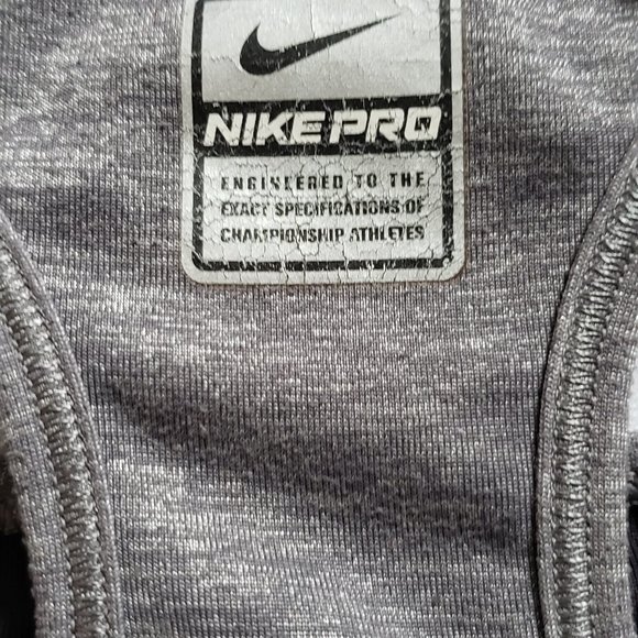 Nike FIT DRY Pro Sports Bra Size L (12-14) Juniors Running Racerback - Picture 4 of 6
